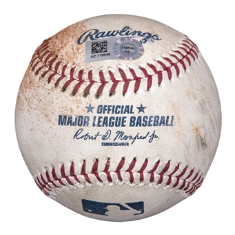 2015 Alex Rodriguez Game Used 1000th RBI With Yankees Baseball on 05/14/15 at Tampa Bay (MLB Authenticated)
